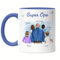 Kiddle-Design Opa Tasse Blau personalisiert 4 Enkelkinder Vatertagsgeschenk Geburtstagsgeschenk - Geschenk Opi mit Enkeltochter Enkelsohn - Bester Opa der Welt