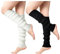 Difistik 2 Pairs Leg Warmers for Women Winter Knit Leg Warmers Japanese Style Stylish Warm Long Boot Socks for 80s Party Yoga Ballet Dance Ice Skating Accessories (Black + White)