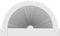 mucol Arch Window Shade Blackout with Thermal Insulated,100% Blackout Half Circle Window Shade Easy to Install, UV Protection Double Pleated Fabric Perfect for Half Moon Window,(30 Radius, Grey)