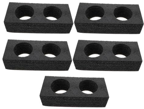 Zerodeko 5piezas Soporte para Bebidas Bandeja Portátil con Orificios para Llevar Tazas De Café y Leche Soporte Negro para Envases De Bebidas para Oficina y Picnic