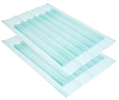 Panel para Tejado Chapa Ondulada,Paneles de Aislamiento de Fibra de Vidrio de 2mm,Paneles para Tejado de Protección Solar,Placa de Iluminación Natural de FRP,para Garaje (0.9x1.9m/35x75in,16 pcs)