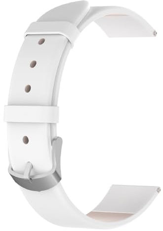 Lederarmband Kompatibel mit Withings Steel HR Sport 36mm Armbänder, 18mm Weiche Ersatzriemen Leder Uhrenarmbänder Ersatzarmband Wasserdicht Replacement Armband Zubehör Uhrenarmband, Weiß