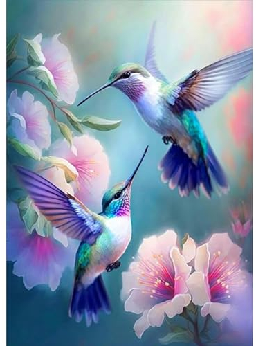 TOSTOG Diamond Painting für Erwachsene,Blumen und Vögel 5D Diamant Painting Kits Bilder,DIY Diamant Malerei Diamond Painting Bilder Set 30x40cm für Wanddekor