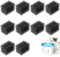 Lot de 10 filtres de rechange en mousse pour fontaine à eau pour chat et chien Noir 2,8 l