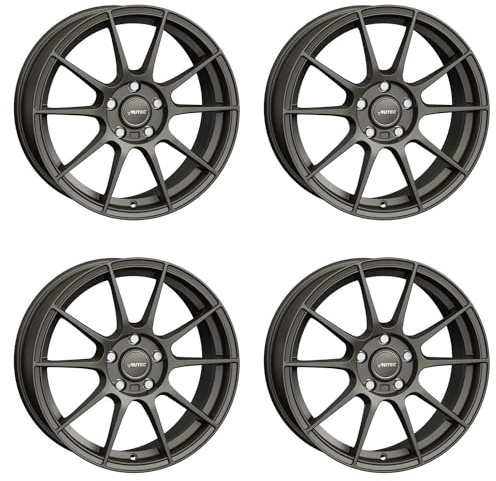 4x AUTEC Felgen Alufelgen WIZARD 6.5x15 ET42 4x100 Gunmetal matt kompatibel mit Opel Agila Astra Corsa Meriva Tigra Vectra Adam Karl