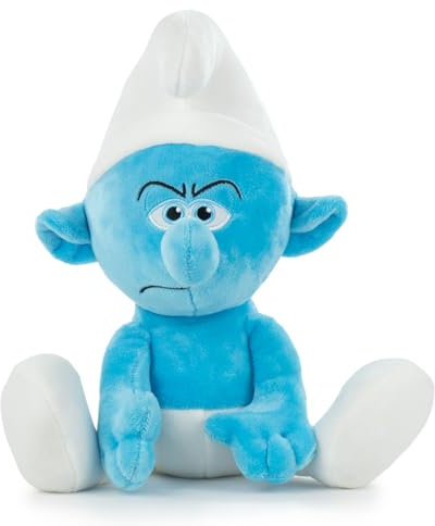 PMS 16002615 Plüschtier Die Schlümpfe – klassisch, groß, mit Brille, Streich, Grognon – 26 cm