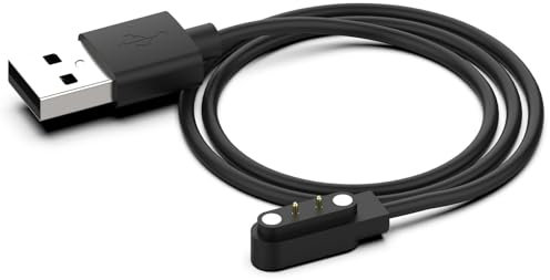 hafiuege 4 mm Ladegerät Magnetisch für Smartwatch, USB-Ladekabel magnetisch mit 2 Stiften, 0.6m Universal kabel für intelligente Uhren, 5V 5W Ladezubehör Smartwatch