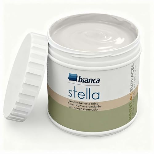 Bianca Stella Vernice per mobili premium senza carteggiatura per cucina e bagno, Sahara, Lucido, 500ml, a base acquosa, vernice acrilica per tutte le superfici, legno, piastrelle, metallo