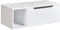 Beliani Armoire de Toilette Suspendue Murale en MDP Marbre 80 x 40 cm Façade Cannelée 2 Étagères Blanche Cascavel