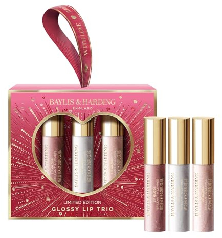 Baylis & Harding Midnight Cherry Glossy Lip Trio Gift Set - Vegan Friendly