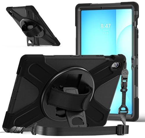 Custodia per tablet PC Compatible with Samsung Galaxy Tab S10 FE+ 13.1 Inch 2025 SM-X620/X626 Case, Heavy Duty Rugged Shockproof Drop Protection Case,Shoulder Strap Protective Cover for Kids Cover Cus