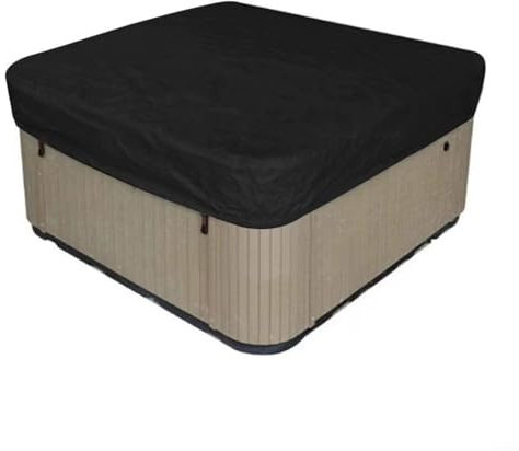 Gettimore Copertura quadrata per piscina esterna, termica, impermeabile, resistente al sole, con coulisse (231 x 231 x 30 cm)