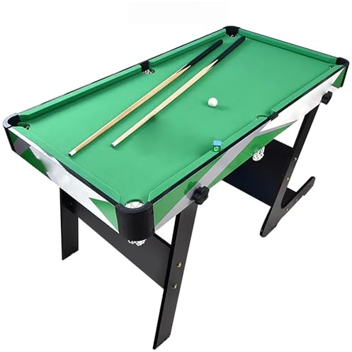 ZLLPIGLS Klappbarer Billardtisch mit Komplettem Zubehörset, Pool Table Kompakt, Tragbar und Platzsparend, für Zuhause, Spielzimmer, Büro(128x64x74.5cm/50.3x25.1x29.3in)