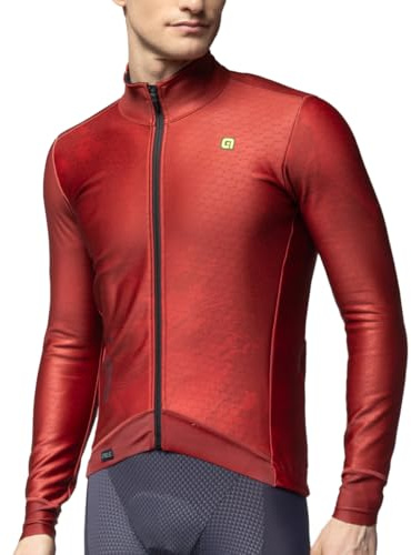 Alé Cycling Men's PR.E Fan Water Repellent Jacket, Passion Red, L