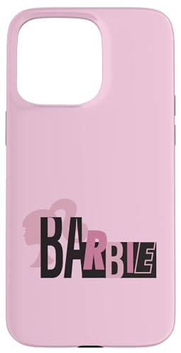 Logo Barbie Mixte Noir et Rose Coque pour iPhone 15 Pro Max