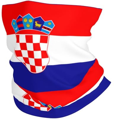 Klassische Flagge Kroatiens Herren Damen Loopschal Elastisch Halstuch Weich Neckwarmer Für Sommer Joggen Laufen Radfahren