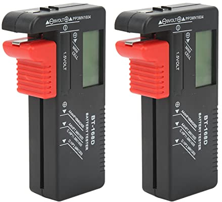 TIKATARER Vérificateur de Batterie, Testeur de capacité à Affichage Numérique pour Piles 1,5 V 9 V, Testeur de Batterie Compact Léger avec une Conception Précise, Idéal pour AAA, AA, MN1500, PP3,