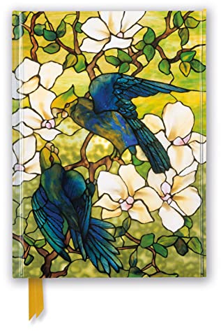Louis Comfort Tiffany: Hibiscus and Parrots, C. 1910-20 Foiled Journal (Flame Tree Notebooks): Unser hochwertiges, liniertes Blankbook mit festem, ... Notizbuch DIN A 5 mit Magnetverschluss)