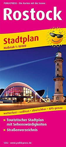 Rostock, Stadtplan 1:18.000: Touristischer Stadtplan mit Sehenswürdigkeiten und Straßenverzeichnis. 1:18.000 (Stadtplan: SP)