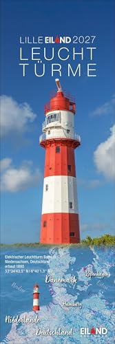 LilleEiland Lesezeichen & Kalender 2027: Eiland-Leuchtturm-Kalender mit 12 Farbfotos und Satellitenkarten. Kleiner Kalender 2027 mit Lesezeichen zum Heraustrennen.