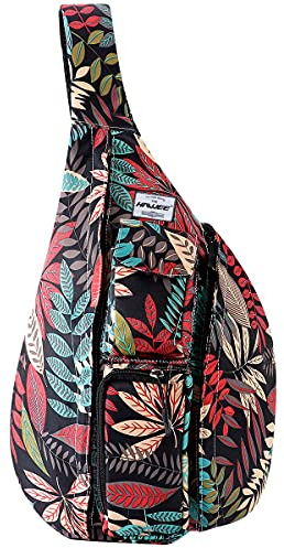 HAWEE Reise Brusttasche Sling Umhangetasche Rucksack Crossbody Schultertasche Daypack Casual für Männer Frauen Teenager Arbeit Reise Studie Outdoor Klettern Wandern Laufen