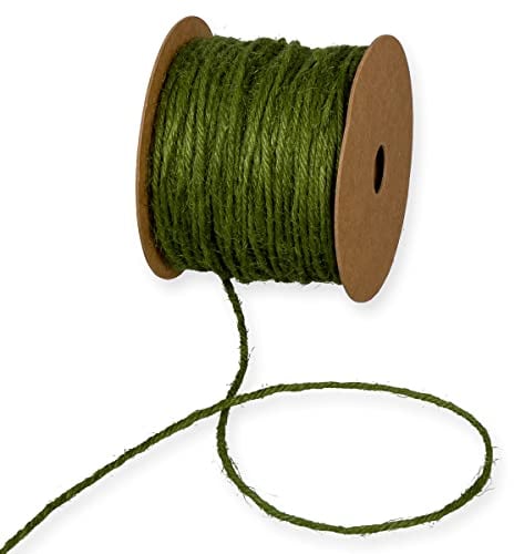 HALBACH Jutekordel Basic Juteband 2.0 mm breit 50.0 m lang 100 Jute Ganzjährig einsetzbar Moosgrün