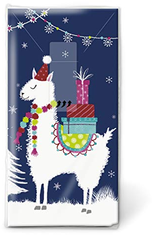 20 Taschentücher Lama Weihnachten Tier Kinder 22 x 21 cm