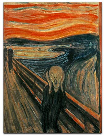 Bilderdepot24 Kunstdruck Poster - Edvard Munch Der Schrei 40x60 cm ca. A2 - Alte Meister Bild ohne Rahmen