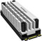 archgon HS-1110 Radiateur pour Refroidisseur NVMe/SATA M.2 SSD 2280 PCIe, Hauteur 20 mm, Aluminium, 2X Coussin Thermique, Montage à vis, Passif, Argent