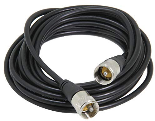 CB Radio Cable 18ft, Ancable 50 Ohm Low Loss RG58 Coax Jumpers, UHF Male to Male PL-259 CB Ham Antenna Cable