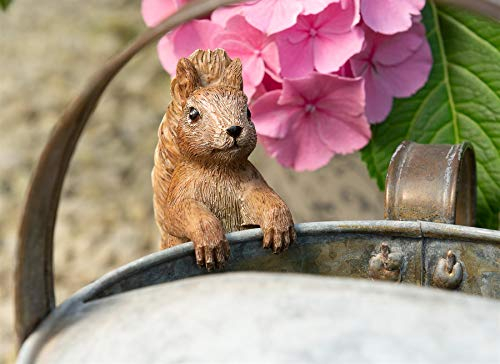 Pot Buddies Beatrix Potter Squirrel Nutkin Figure Plant Pot Hanger - Handmade Garden Ornament - Decorative Flower Planter Figurine