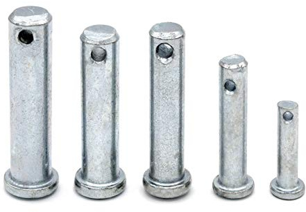 HEAVYTOOL Sicherungsbolzen verzinkt 8mm x 38mm (10 Stück) Bolzen Splintbolzen Stecksplint Sicherungsstift Steckbolzen