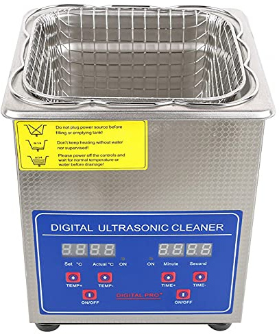 Limpiador ultrasónico profesional 2L Limpiador ultrasónico digital de acero inoxidable Temporizador de calentador de baño ultrasónico