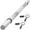 MAXXIVA® Langhantelstange - 120/140/160/180 cm, 30mm, bis 300kg, Stahl, Chrom, Federverschluss - Langhantel, Hantelstange, Langhantel-Stange, Bankdrücken (Silber, 120 cm)