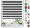 Tom'Shop® Doppelrollo DuoRollo [Schwarz, 130cm x 150cm] Duo Rollos für Fenster Klemmfix ohne Bohren mit Klämmträger Fensterabdeckung Fensterrollo leichte Montage