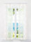 ESLIR 2er Set Flächenvorhänge Schiebegardinen Voile Gardinen mit Klettband Schiebevorhang Transparent Vorhang mit symmetrischen Muster Grau BxH 57x245cm 2 Stück