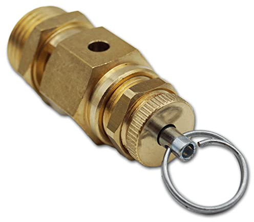 Einstellbares Sicherheitsventil 1/2 8-12 bar (nicht bauteilgeprüft) Druckluft Überdruckventil