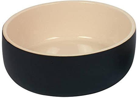Nobby Keramik Napf Kaunis, schwarz/Creme, Ø 24,0 x 8,0 cm, 2,40 l, 1 Stück