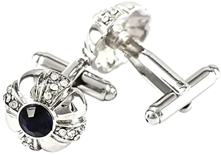 Manschettenknöpfe Herren Tracht, Manschettenknöpfe Rund Silber Versilbert Cufflinks Schmuck Zirkonia Geschenk