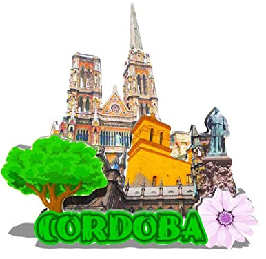 Argentinien Cordoba Magnet Kühlschrankmagnet Holz 3D Sehenswürdigkeiten Reise Sammlerstück Souvenirs Dekoration handgefertigt -562