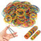 200 Stücke Bunte Gummibänder, Gummiringe Große (Ø38mm+Ø50mm), Hochwertig Farbe Gummiringe, Gummiband Haushaltsgummi für Haare, Haushalt, Stifte, Katapulte, Rechnungen, Bankpapier, Bürobedarf