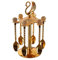 Lipfer Spoons Display Stand Gold Alloy Spoon Holder Swan Figure Storage Stand with 6pcs Spoons Coffee Dessert Spoon Set
