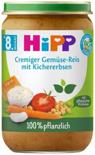 HiPP Bio Cremiger Gemüse-Reis mit Kichererbsen, 220g
