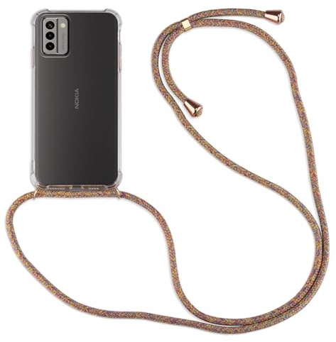 betterfon Hülle Kompatibel mit Nokia G22 | Handykette Smartphone Halskette Hülle mit Band | Handyhülle mit Kordel zum Umhängen Kompatibel für G22 | Rainbow