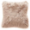 Teppich Wölkchen Fellkissen Kissenbezug mit Füllung - Sofakissen, Couchkissen, Kuschelkissen, Dekokissen - Couch Stuhl Sofa Wohnzimmer Schlafzimmer deko modern waschbar - Beige - 43x43cm