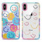 Yoedge 2 Stück Happy Smiley Face HandyHülle für iPhone X/iPhone XS Hülle 5,8, Transparent Smile Gesicht Niedliches Muster Design Aesthetic Case Schutzhülle für iPhone X Mädchen Frauen Cover