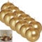 12 KUGELKERZEN Ø 7cm GOLD | Lange Brenndauer 16 Stunden | Stumpen- Kerze Kugel Echtwachs Glänzend Groß | Made in Germany