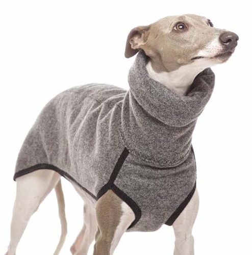 Herbst Und Winter Warmer Windhund, Labrador, Schäferhund, Großer Hund, Kleidung, Rollkragenpullover, Pullover, Stretch-Fleece, Hundepullover, Weste, Haustierjacke, Mantel, Anzüge,Grau,5XL