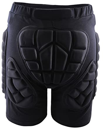 Happyyami Schwarze Skihose Für Erwachsene Und Gepolsterte Snowboard Und Skate Riding Hose Schutzkleidung Für Ski Und Skate Sport Größe XS