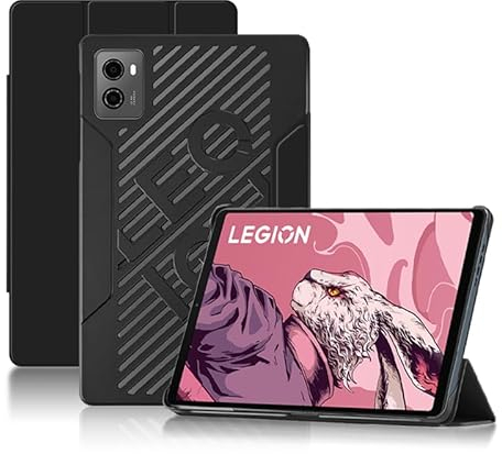 Lemxiee Funda Smart para Lenovo Legion Tab Cover,Funda de Piel PU + Acrílico con Ultraligero/Ventilaciones térmicas/Soporte Plegable para Lenovo Legion Tab Case